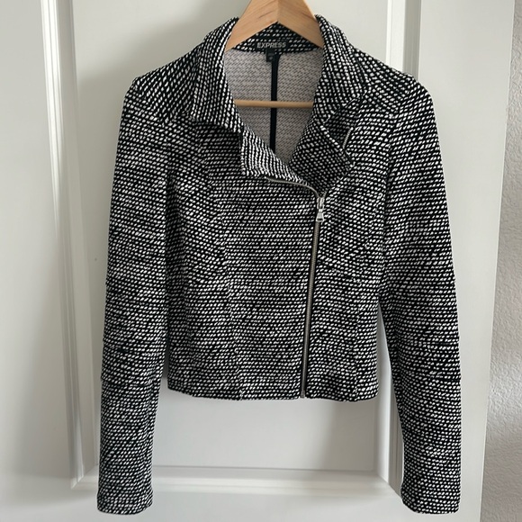 Express - black and white pattern jacket. Size XS. - Picture 1 of 4